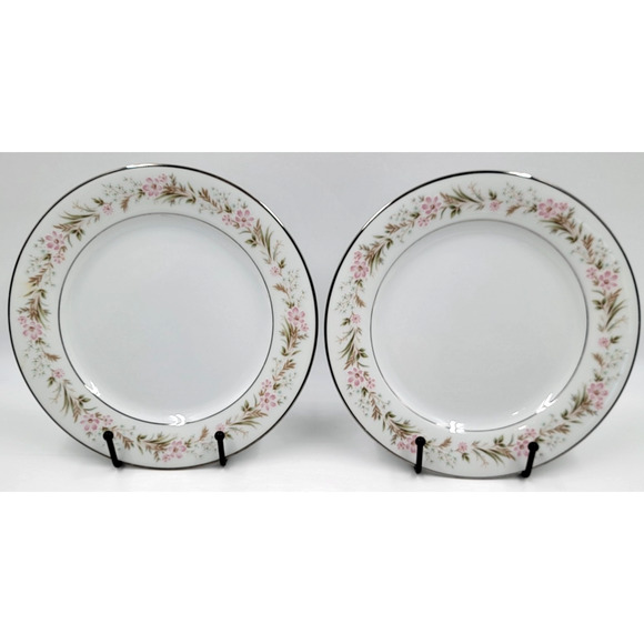 Noritake China 8" Salad Plates Mayflower 2351 Pattern 1972-1980 Japan Set of 2 - Picture 3 of 8